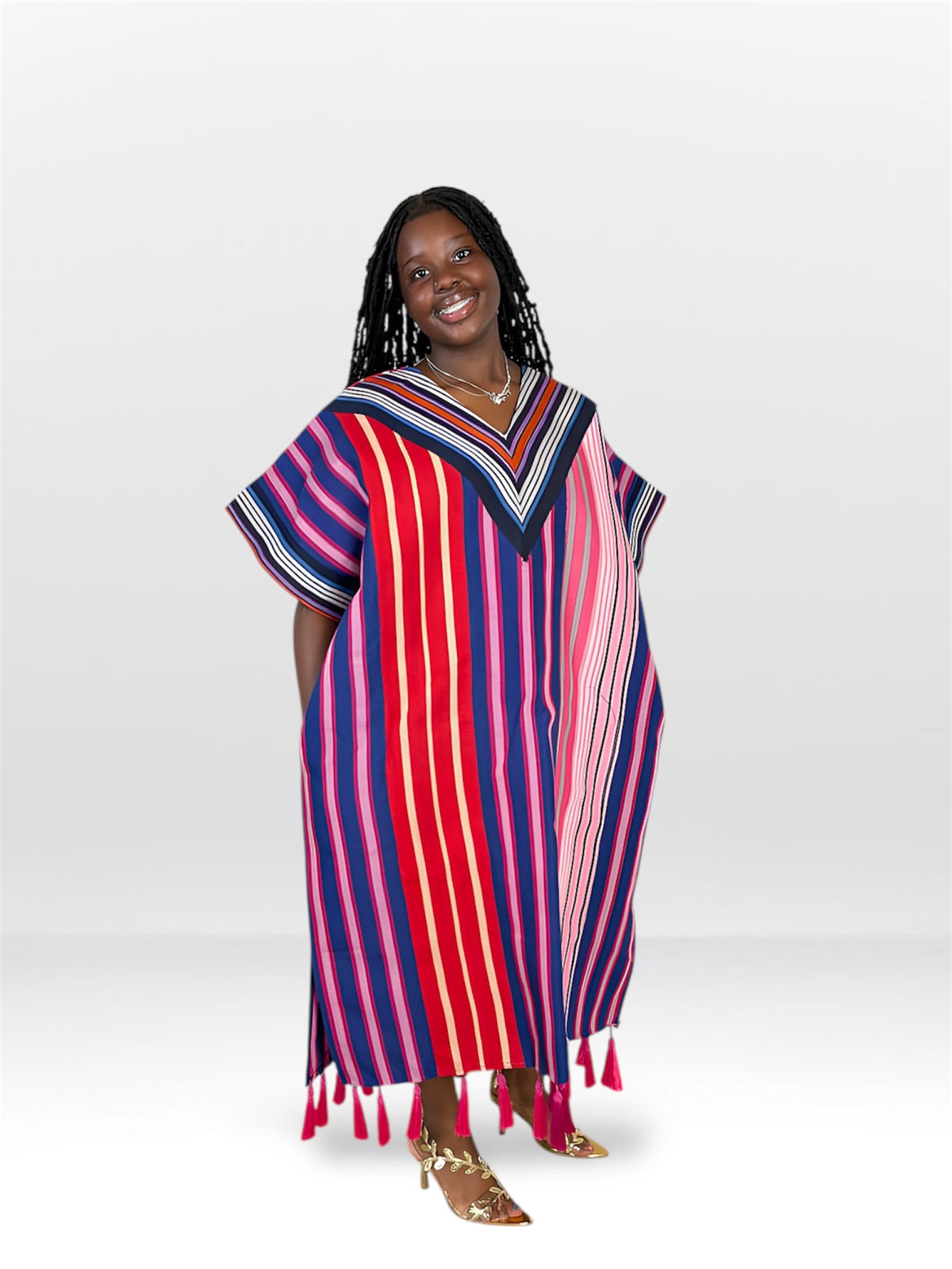 OBIM ASO-OKE DRESS (WITH TASSELS)