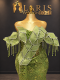 THE OLIVE PETAL DRESS