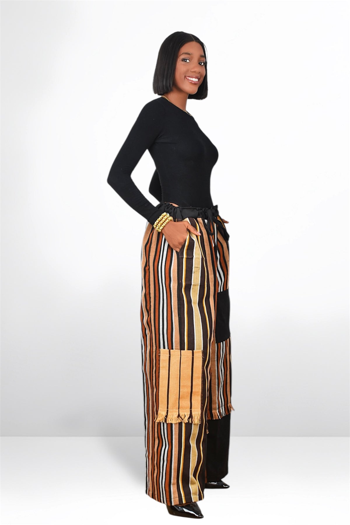 BAMI ASO-OKE COMBAT TROUSER