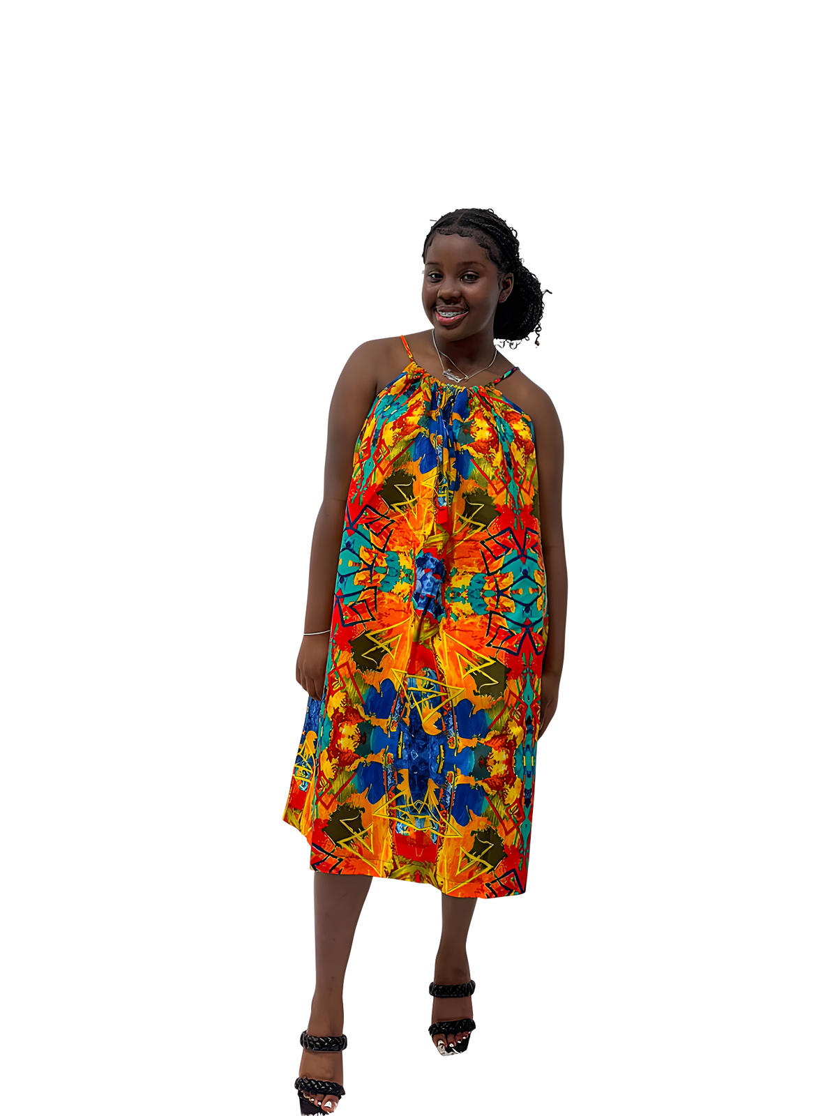 SUNMBO HALTER NECK DRESS