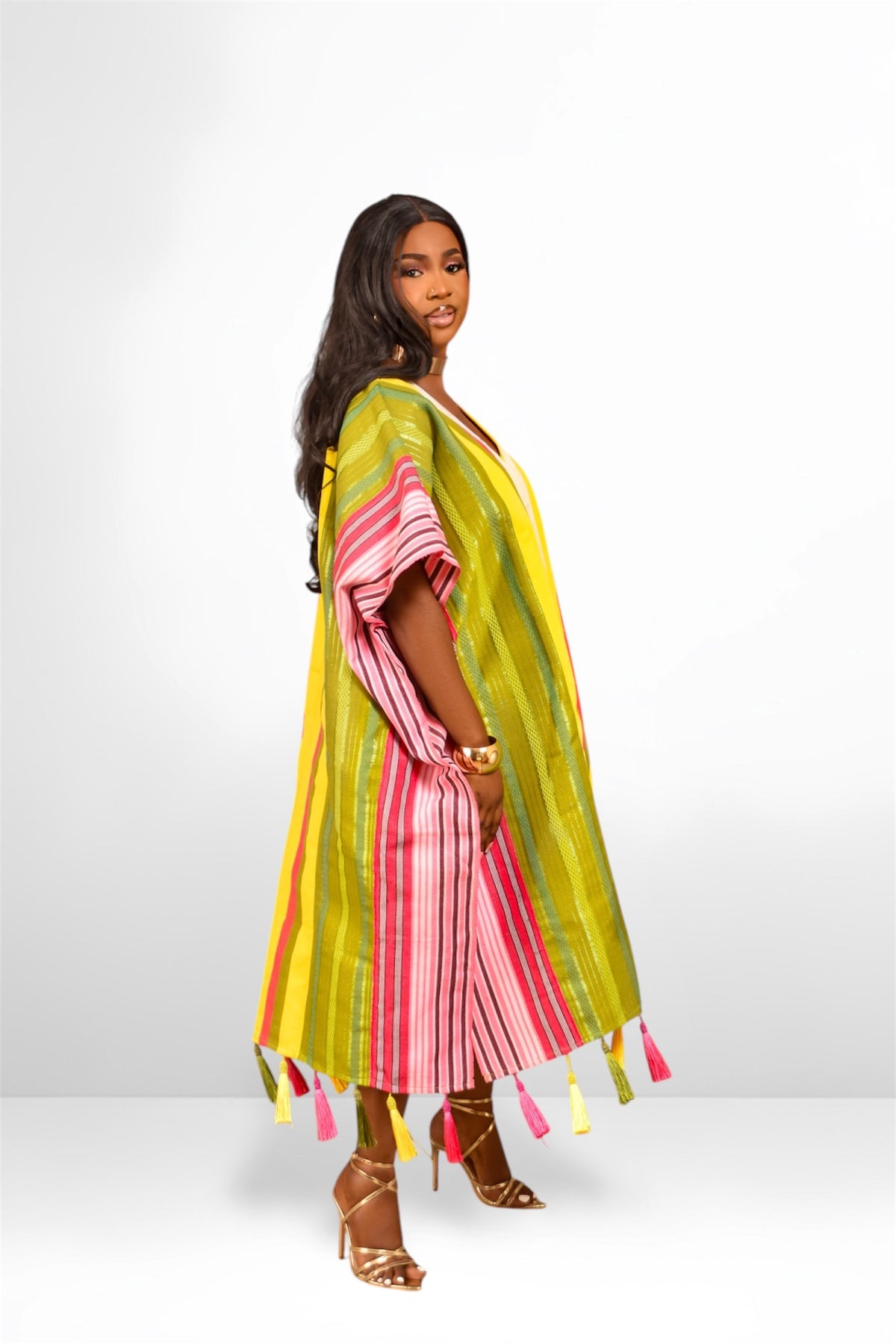 OLORI ASO-OKE DRESS (WITH TASSELS)