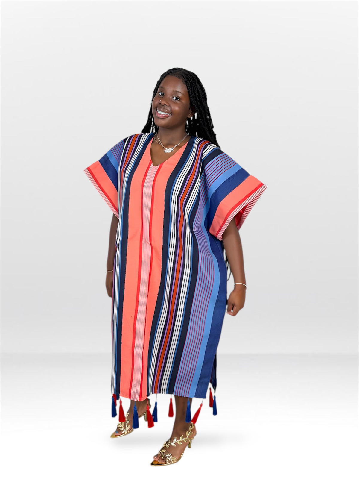 OBIM ASO-OKE DRESS (WITH TASSELS)