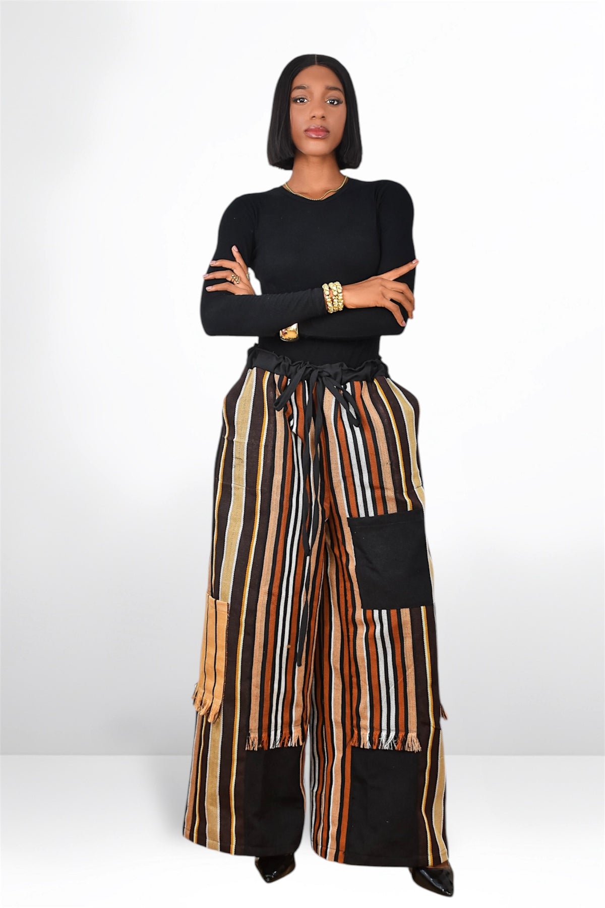 BAMI ASO-OKE COMBAT TROUSER