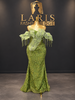 THE OLIVE PETAL DRESS