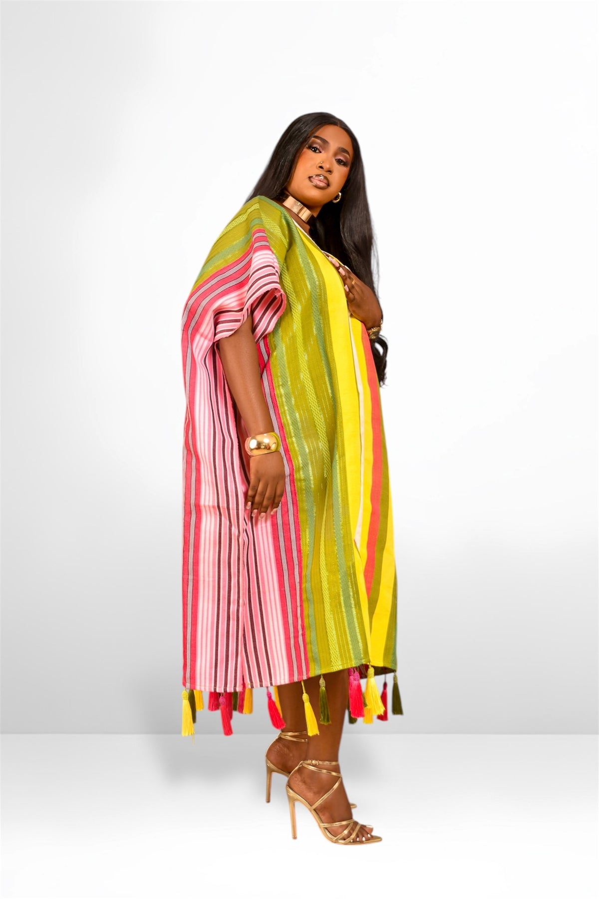 OLORI ASO-OKE DRESS (WITH TASSELS)