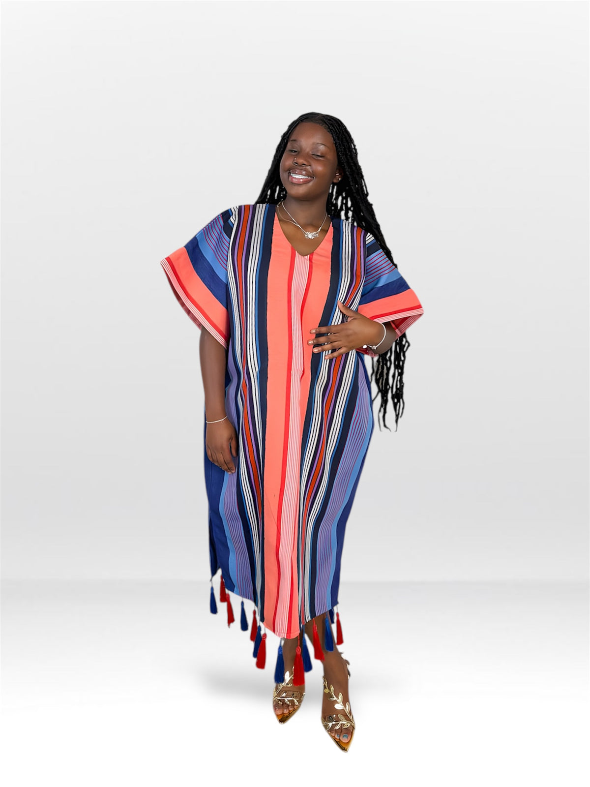 OBIM ASO-OKE DRESS (WITH TASSELS)