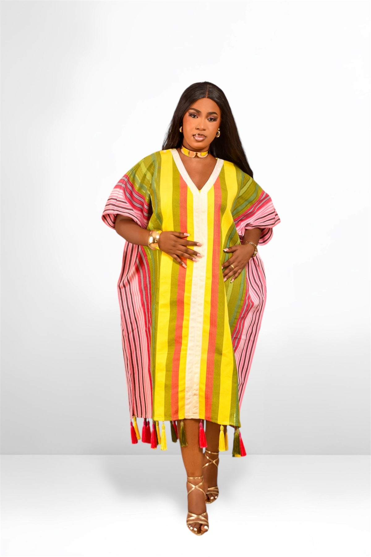 OLORI ASO-OKE DRESS (WITH TASSELS)