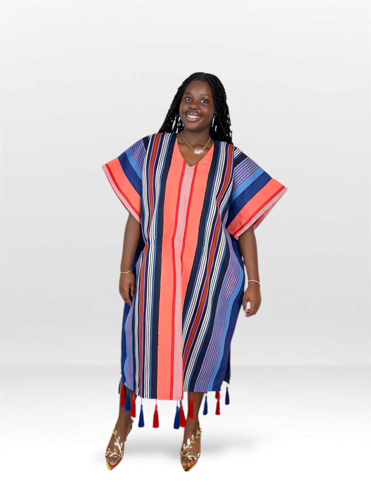 OBIM ASO-OKE DRESS (WITH TASSELS)
