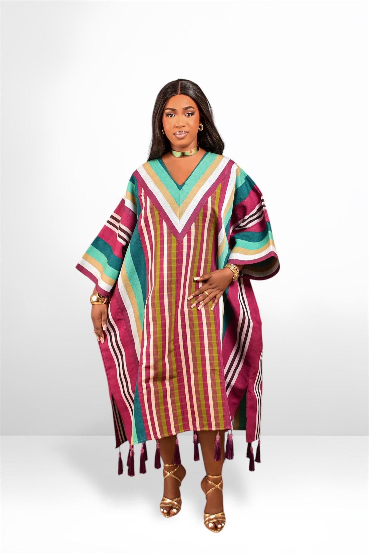OLORI ASO-OKE DRESS(WITH TASSELS)