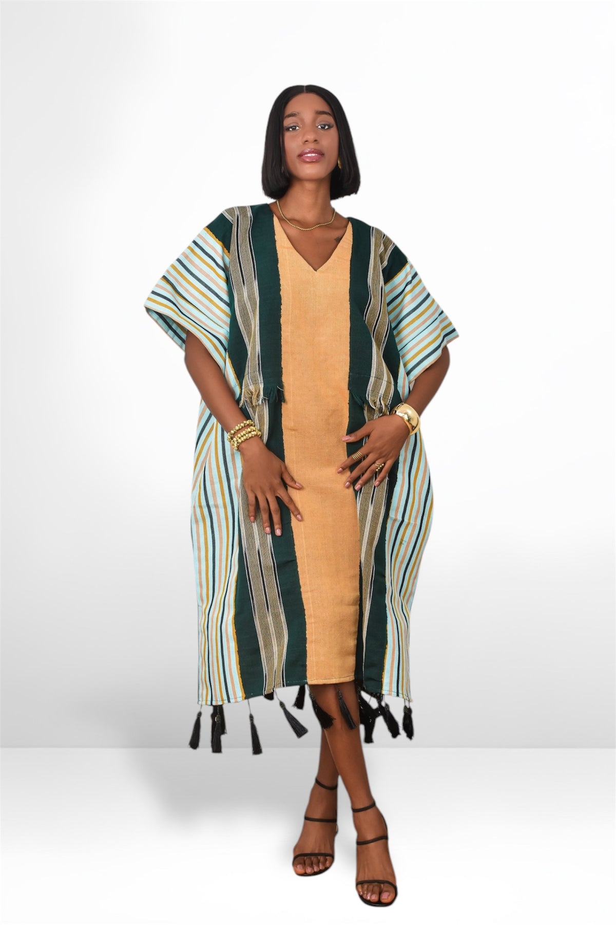 OBIM ASO-OKE DRESS(WITH TASSELS)