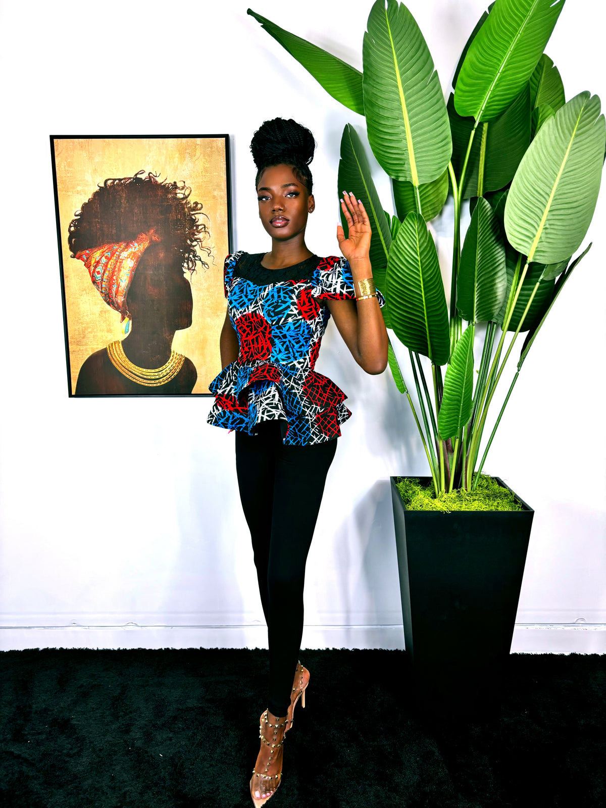 AREWA PEPLUM TOP