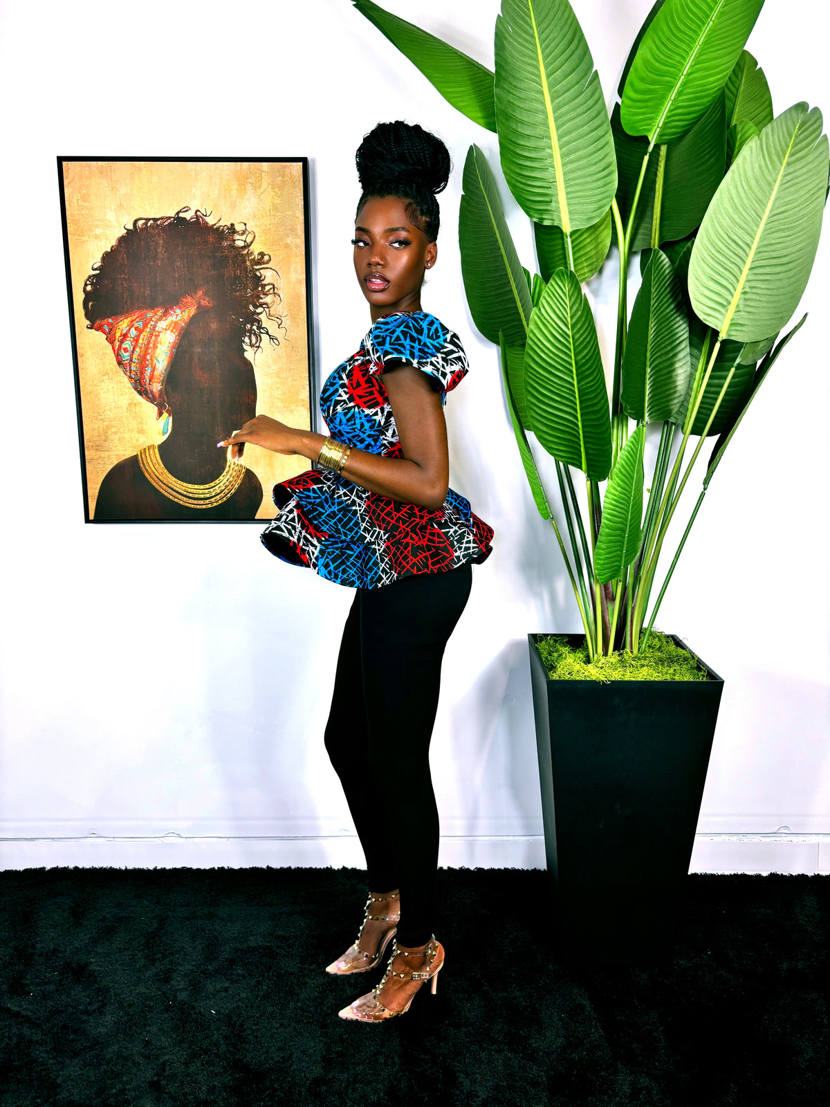 AREWA PEPLUM TOP