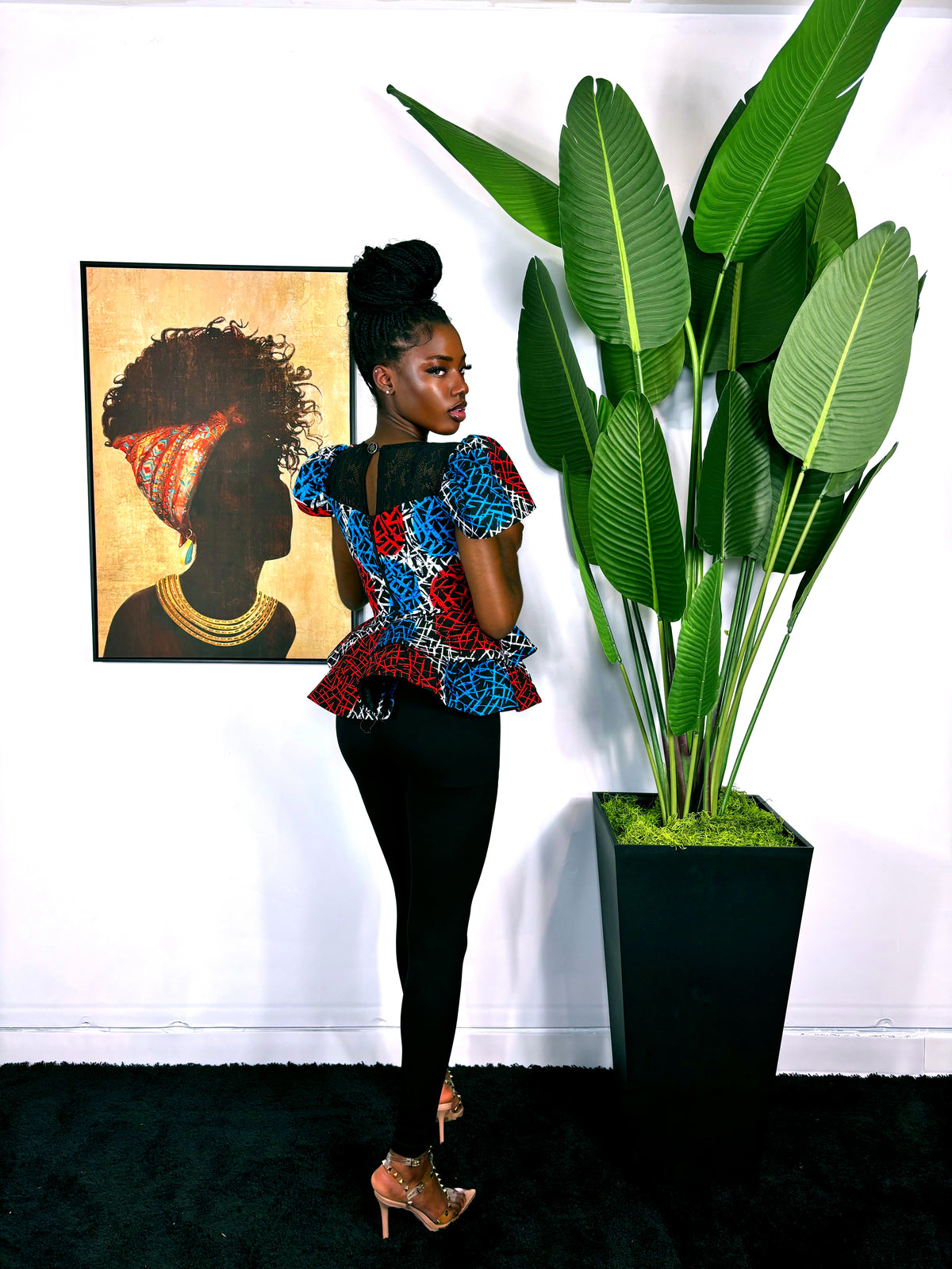 AREWA PEPLUM TOP