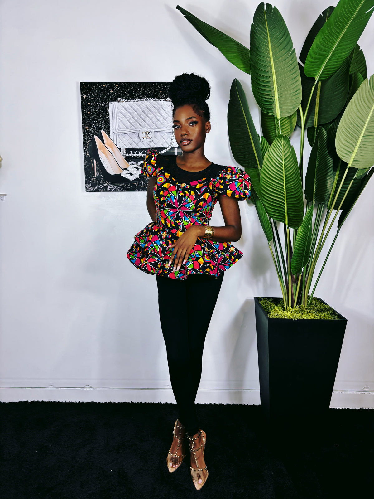 AREWA PEPLUM TOP
