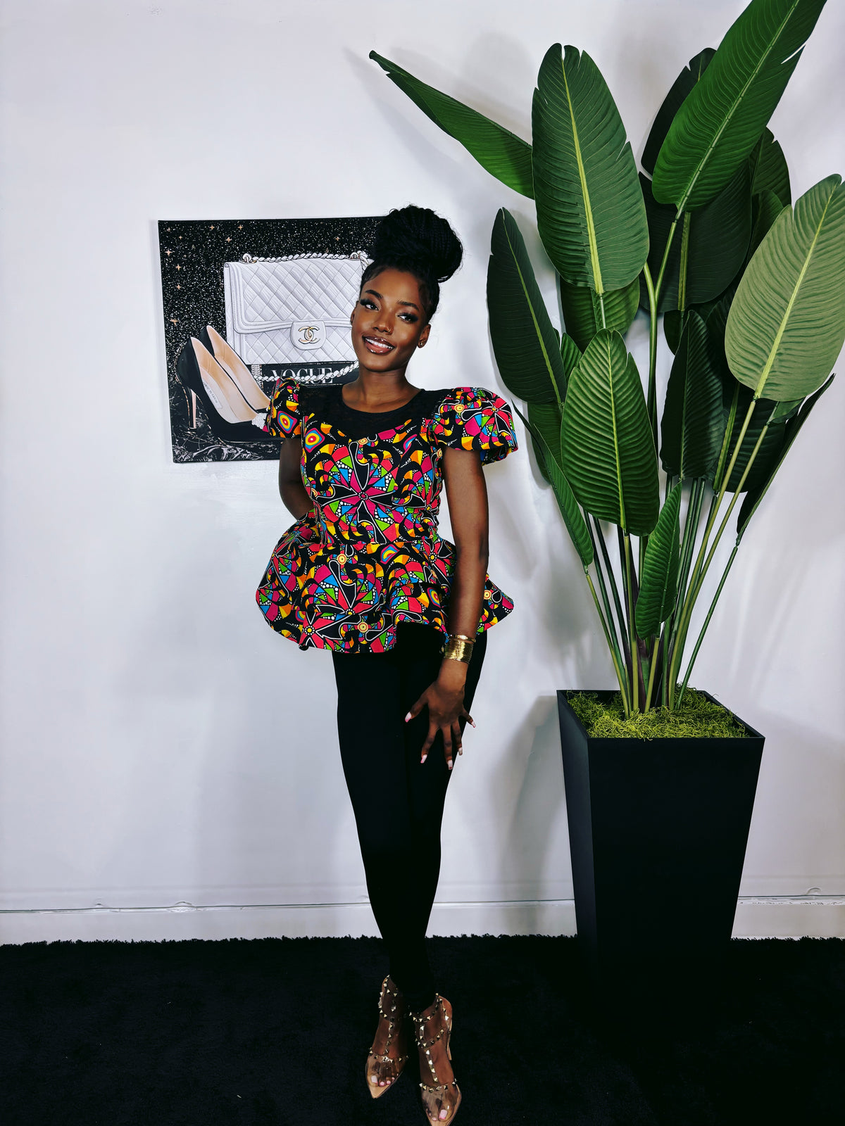 AREWA PEPLUM TOP