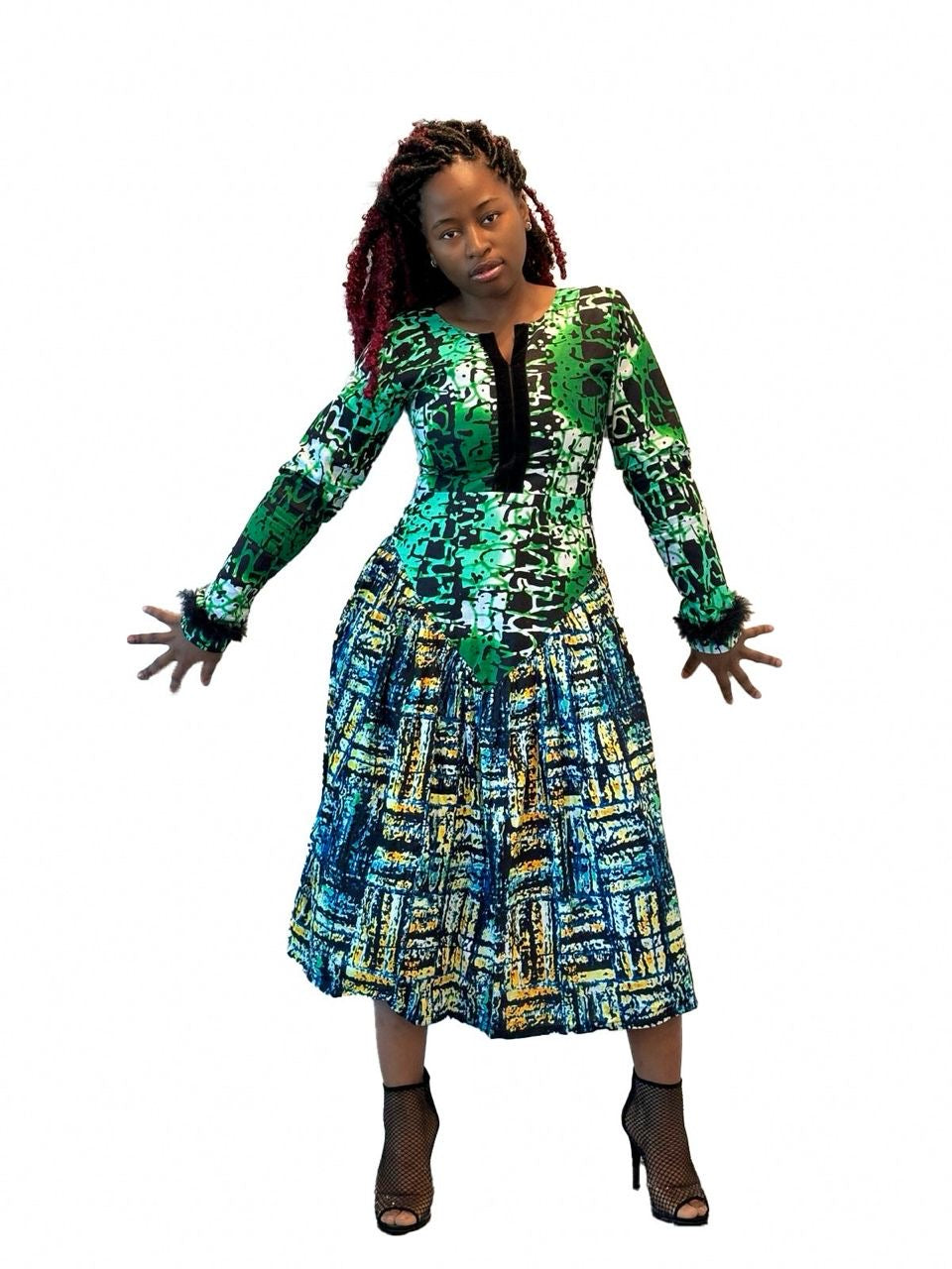 ABIKE MIXED-MATCH DRESS